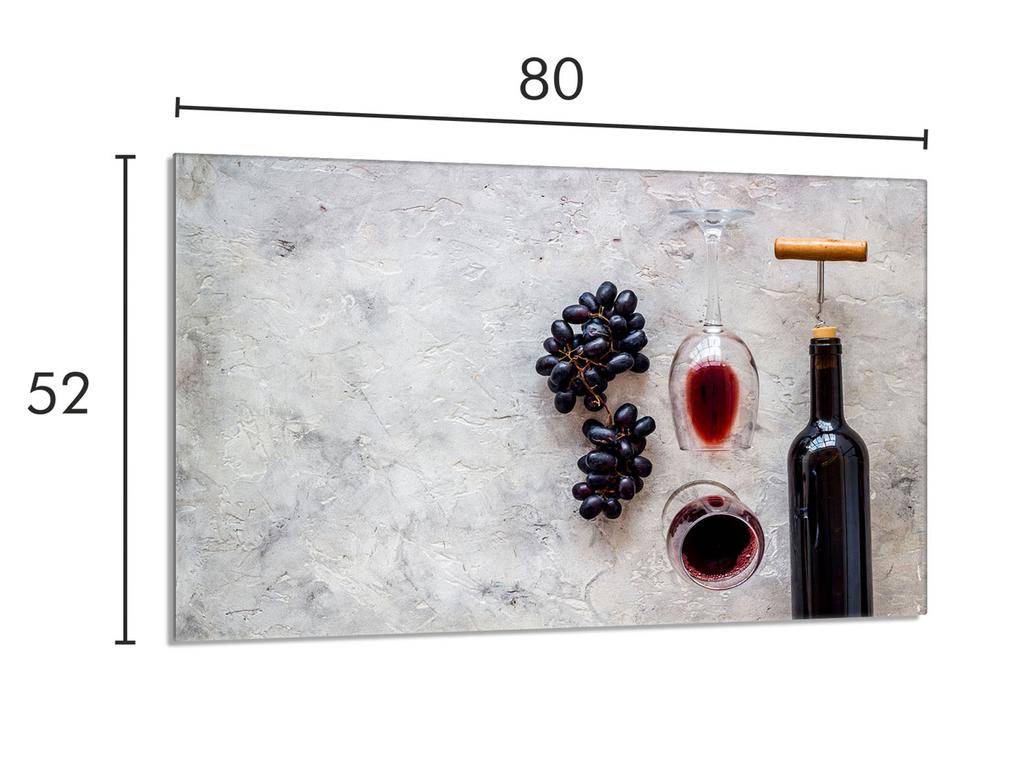 Szklana płyta ochronna na kuchenkę 80x52 Wino