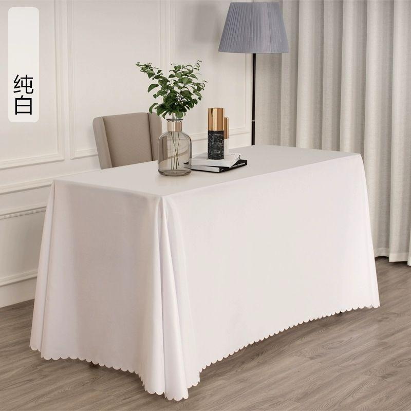 Conference Table Tablecloth Hotel Office Exhibition Advertising Ground Marketing Solid Color Red And White Rectangular Tablecloth Fabric square 1.2* 1.8m