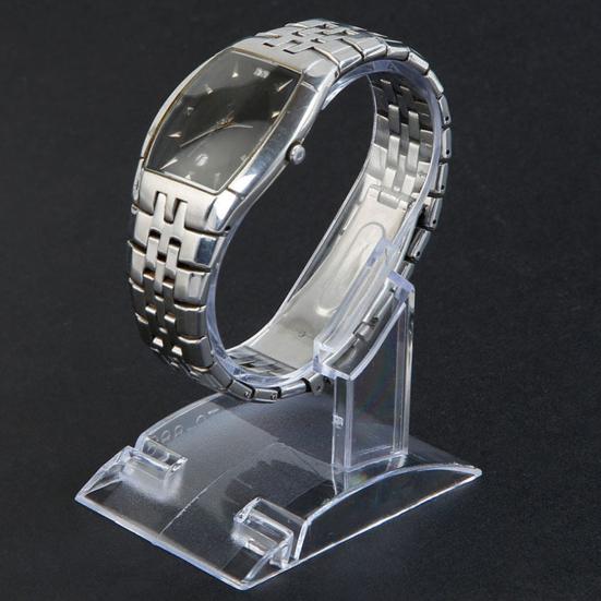 Przezroczysty stojak na zegarek w kształcie litery C Stojak na bransoletkę Biżuterię na nadgarstek do domu Biurka Lady Sklepowej