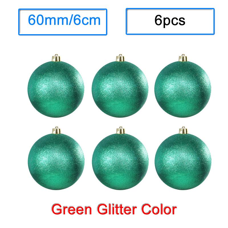 6 Stück/Los 6cm/2,4 Zoll Weihnachtsbaum Dekoration Farbe Hohlkugeln Schmuck Hängende Kugeln Für Haus Bar Party Dekoration