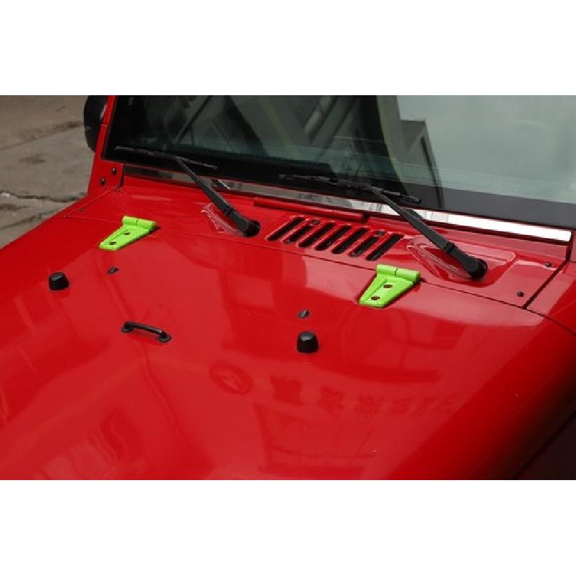 Green Front Engine Hood Hinge Cover Trim Exterior for Jeep Wrangler JK 2007-2017