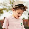 Children Fedora Hat Outdoor Sun Protection Straw Hat Breathable Lightweight Summer Cap Adjustable Size Kids Hat for Boys and Girls