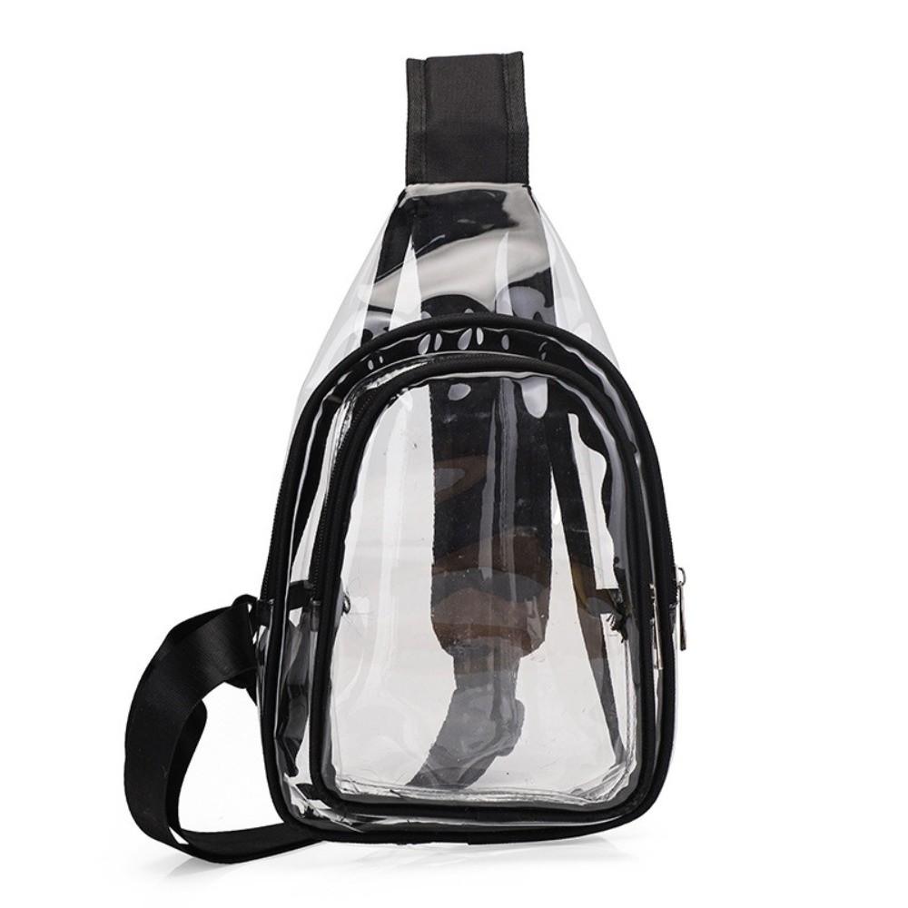 Large Size PVC Chest Bag Trendy Clear Sling Bag Travel Water-Sprinkling Festival Bag  Beach