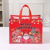 5PCS Sac en TNT de Noël Père Noël Élan Cerf Sac d'Emballage Joyeux Noël Bonhomme de Neige Sacs Cadeaux Décoration de Fête Festival TMZ
