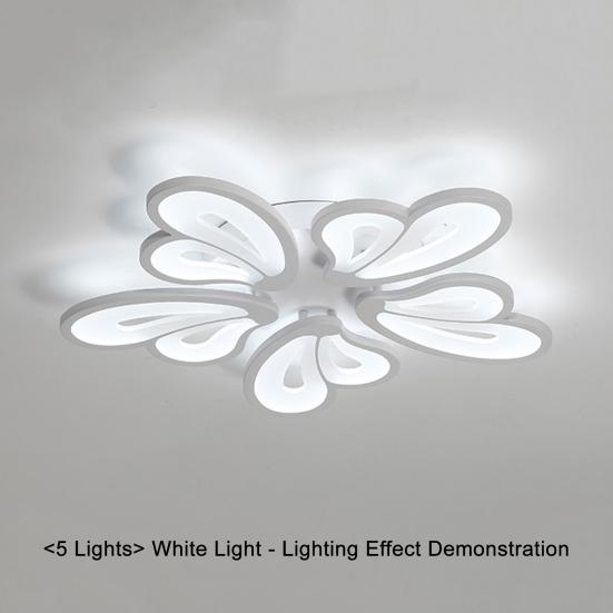 Lampa Sufitowa LED w Kształcie Kwiatu Ściemniana Nowoczesna Lampa Miękkie Światło Ochrona Oczu Lampka Nocna Artystyczne Oświetlenie Salonu w Kształcie Serca