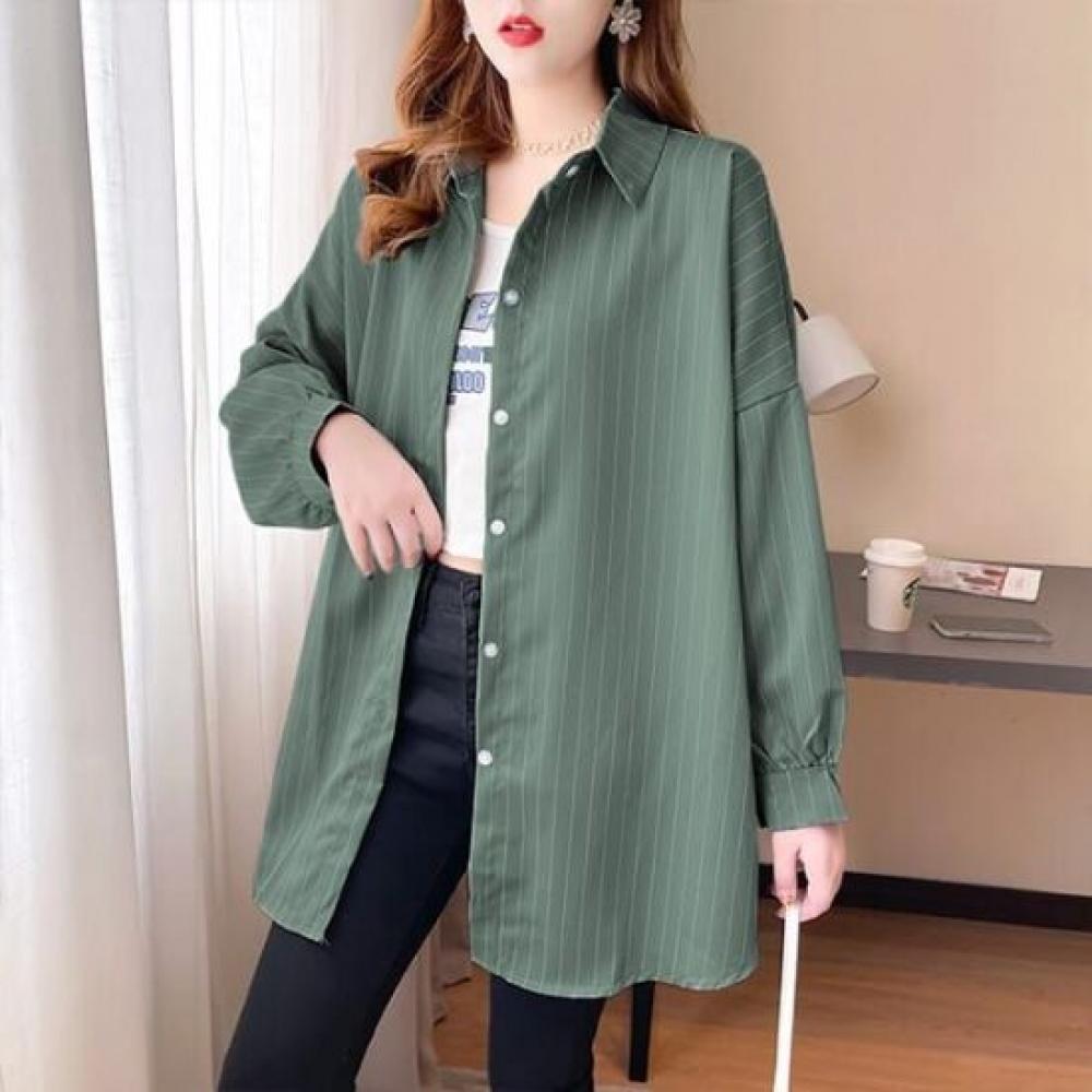 Navava Women Oversized Stripe Shirt Nb2411