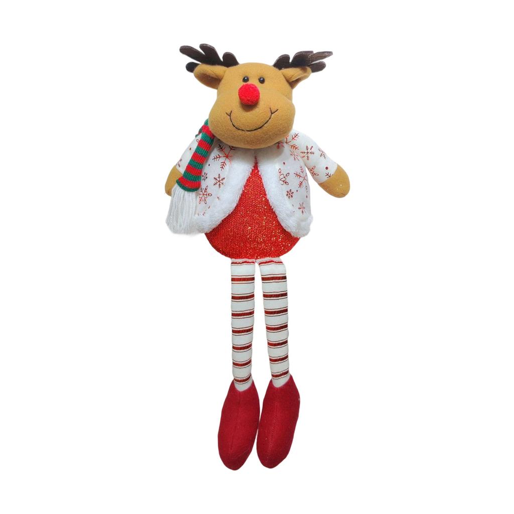 Plush Santa Snowman Reindeer Tabletop Ornament Stuffed Toy Christmas Decorations For Desktop Mantels Bookshelf Kid Room