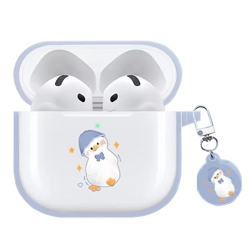 

For AirPods 4 case clear TPU material Cover [JYJIEJIE] Compatible with charging Leave it on Equipped with a hook to prevent loss lightweight Scratch