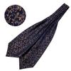 Barry.Wang Ascot für Männer Paisley Floral Krawatte Krawatte Einstecktuch Manschettenknöpfe mit Brosche Pin Set