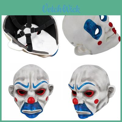 Durable Dark Knight Resin Mask With Classic Clown Appearance Perfect For Halloween And Costume Parties