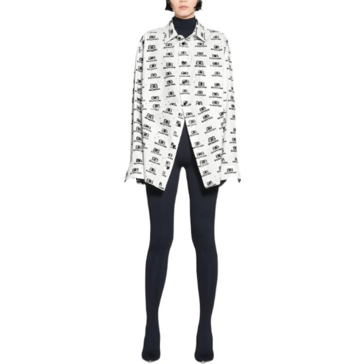 Balenciaga Oversized Shirt 'White/Black' 725390TNL899040