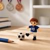 Beaded Football Player DIY Kit, 3D Tiny Beaded Figure Craft Kit, Cute Mini Soccer Player Bead Craft Set for Beginners Teens Adults