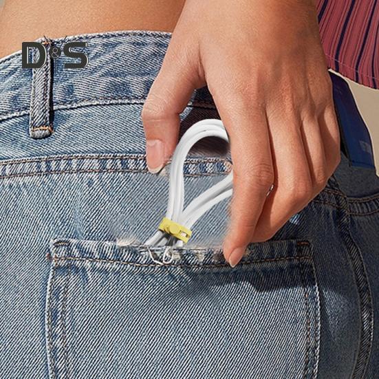 38 stk/sett Silikonkabelbånd Skrivbar etikettmerke Øretelefon Telefon Strømledning Buntstropp Gjenbrukbar Elastisk ledningshåndtering Organizer Wrap