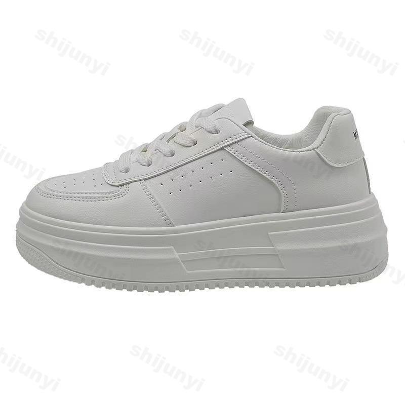 Fashion 2025 Spring Autumn New Women's White Shoes Fashion Comfortable Casual Shoes Lace-up Platforms Sneakers Non Slip Vulcanized Shoes