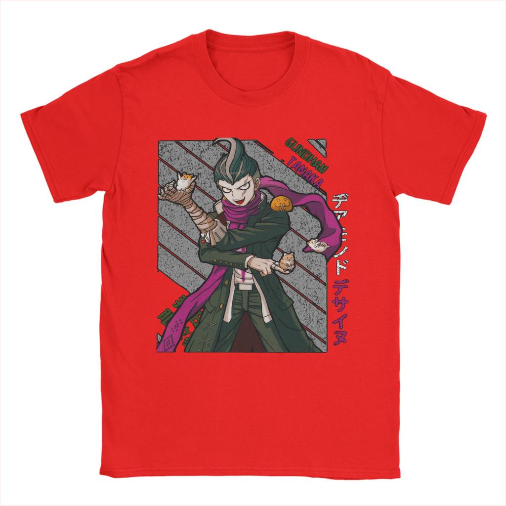 Men Gundham Tanaka Super Danganronpa T Shirts Game 100 Cotton Tops Casual Short Sleeve Crewneck Tee Shirt Gift Idea TShirt