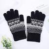 Winter warm snowy knitted five-finger gloves split-finger gloves adult gloves