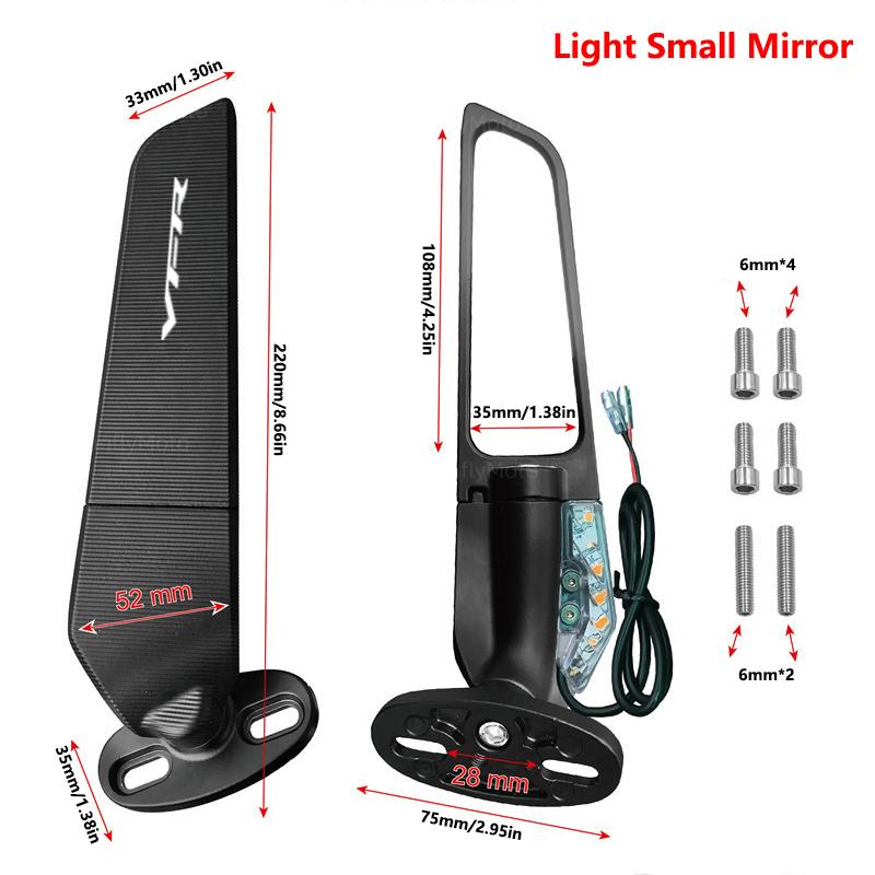 Motorcycle Wing Mirrors For Honda CBR1000XX VFR1200XF 900RR 929RR 954RR Adjustable Rotating Rearview Side Mirror WITH LOGO