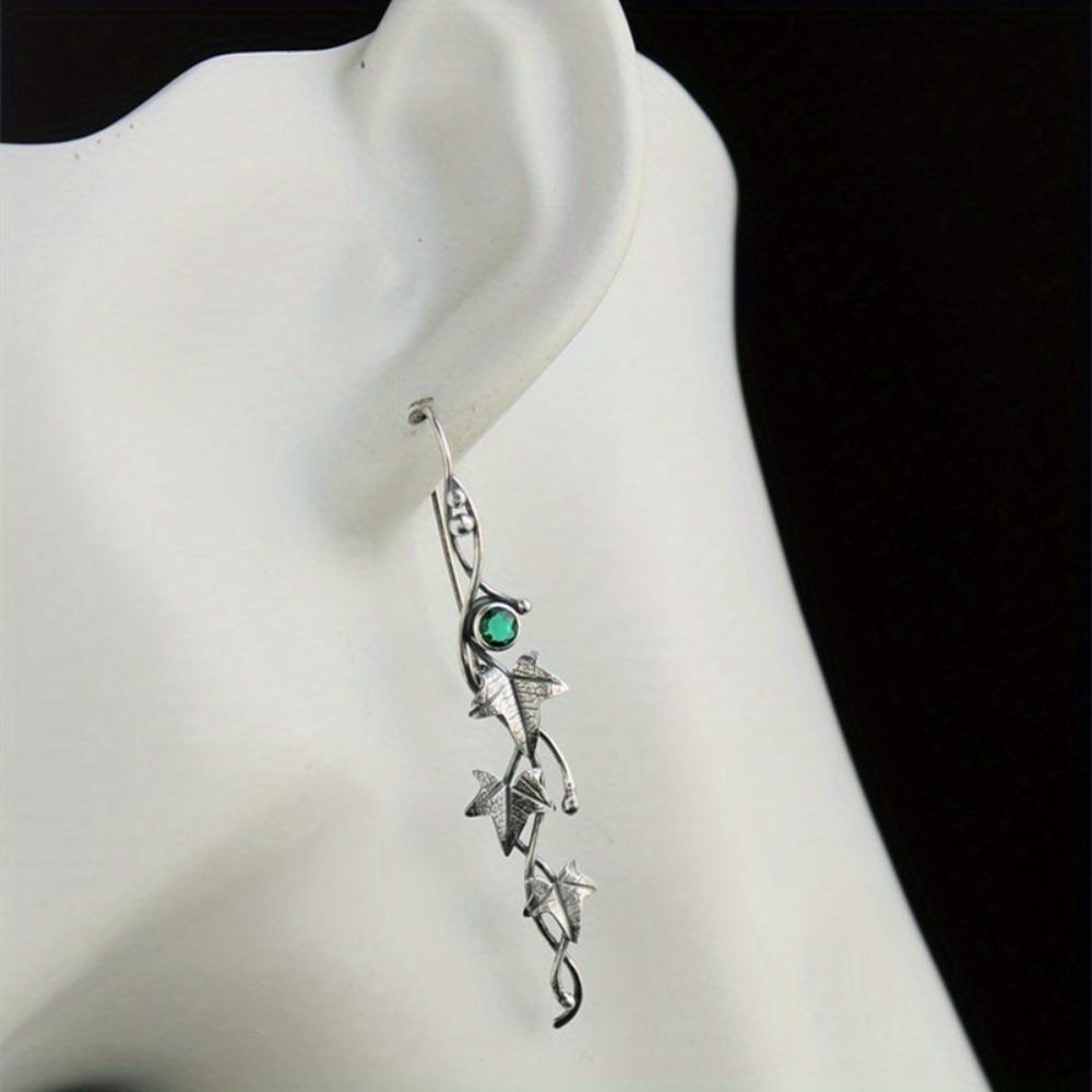 Ivy Plant Dangle Earrings - Elegant greenery-inspired jewelry, a lightweight gift for nature lovers.