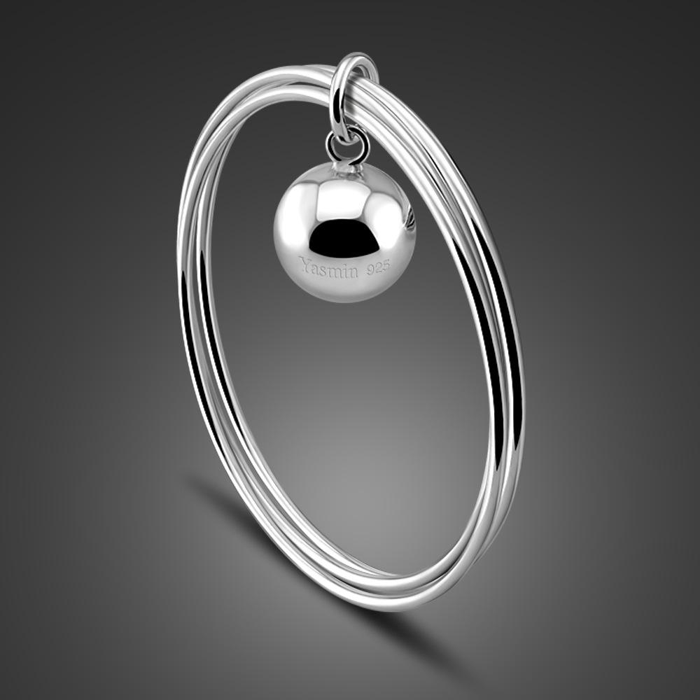 

Прямые продажи Браслет с колокольчиками с платиновым покрытием Простой и универсальный браслет с темпераментом Классические украшения с тремя кольцами 6.5