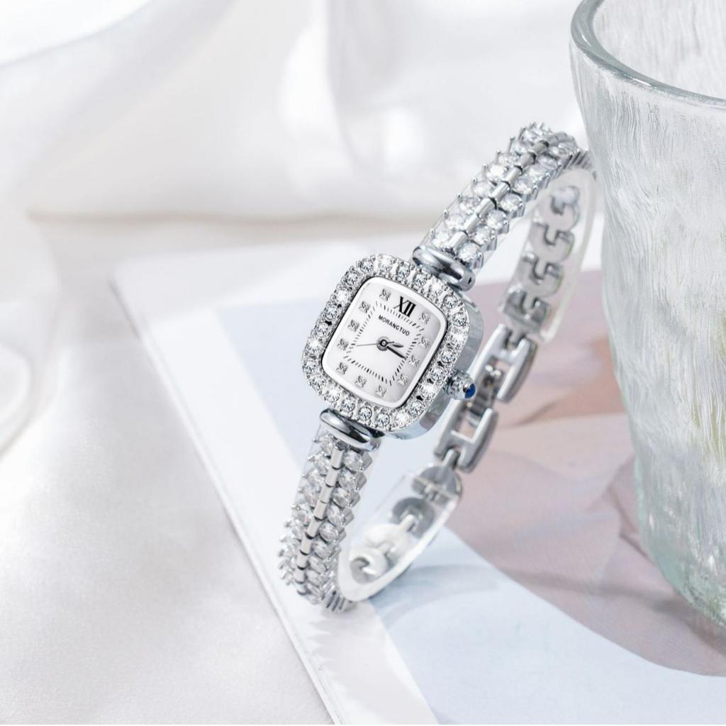 Fritillary Decorative Women'S Watch Fashionable Light Luxury Diamond-Encrusted Alloy Fashionable Quartz Watch Temperament Simple Watch