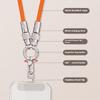 90cm Halsband 27W Ladekabel Handy-Lanyard Handy-Sicherungsleine mit Typ-C zu L-Port Stecker