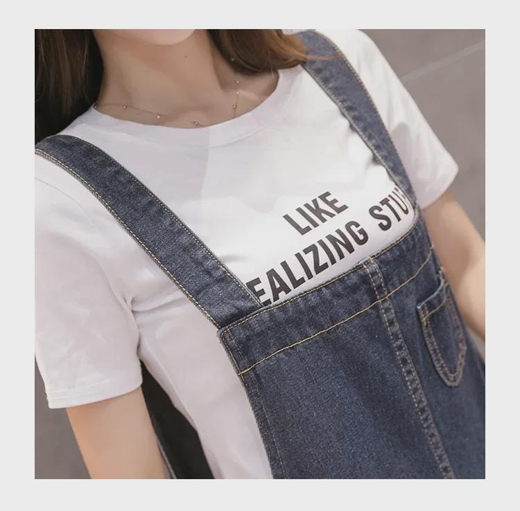 Summer 2025 Women's Casual Slim Denim Overall Dress