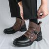 Martin Stiefel Herren Winter Kurzstiefel High-Top Lederschuhe Herren Britischer Stil Übergröße Herren Chelsea Boots Trendige Lederstiefel
