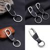 Handmade PU Leather Car Keychain with Metal Ring For Men Stylish Motorcycle Accessories Automotive Enthusiast Gift