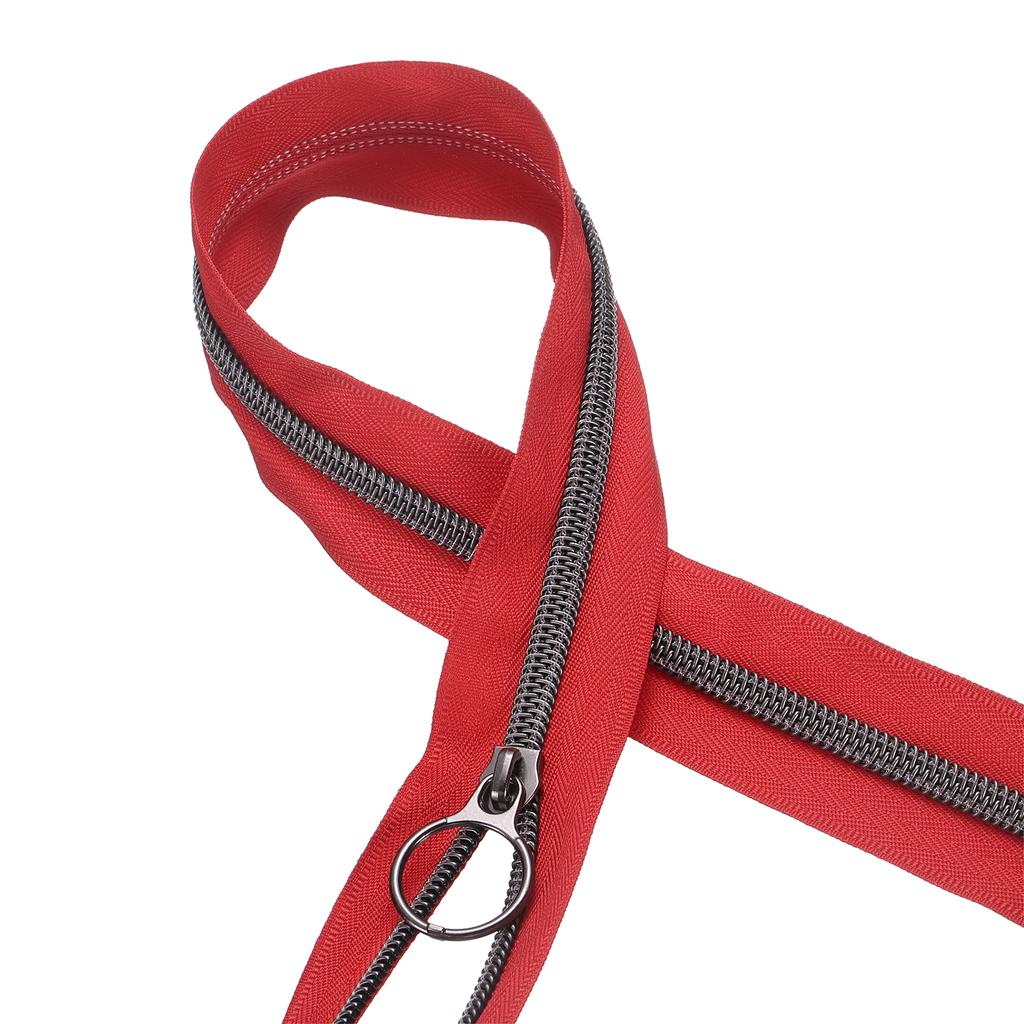 Zíperes de Bobina de Nylon Fechados Zíper de Bobina de Nylon Zíper de Bobina em Atacado com 20 Zíperes de Cor Grafite Deslizantes Para Costura DIY Roupas 10 Jardas