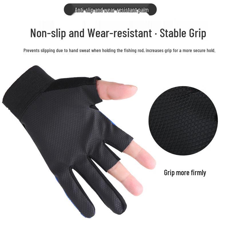 Lishi Men's 3-Finger Exposed Fishing Gloves