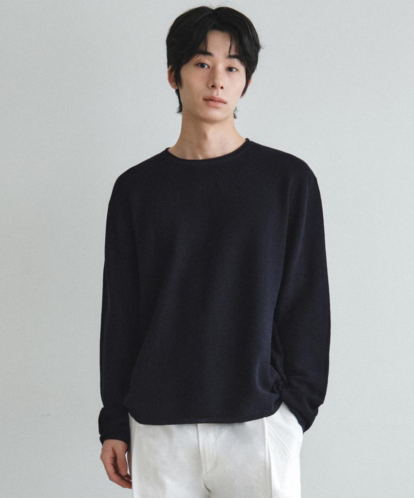 Wednesday Oasis Minimal Hazzi Round Knit_Navy(Wc26Kn24)