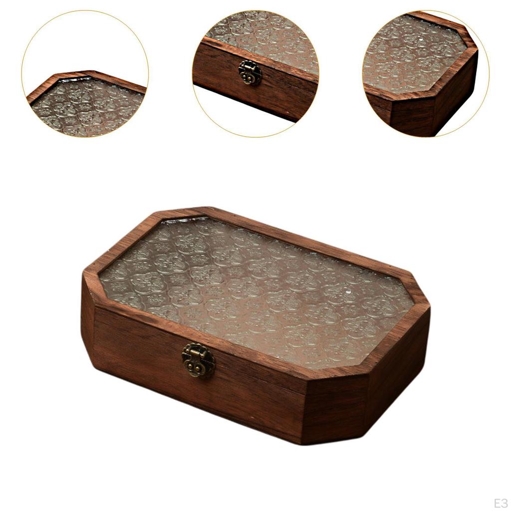 Desktop Storage Box Container Reusable Decorative Retro Styles Display Stand Organization for Office
