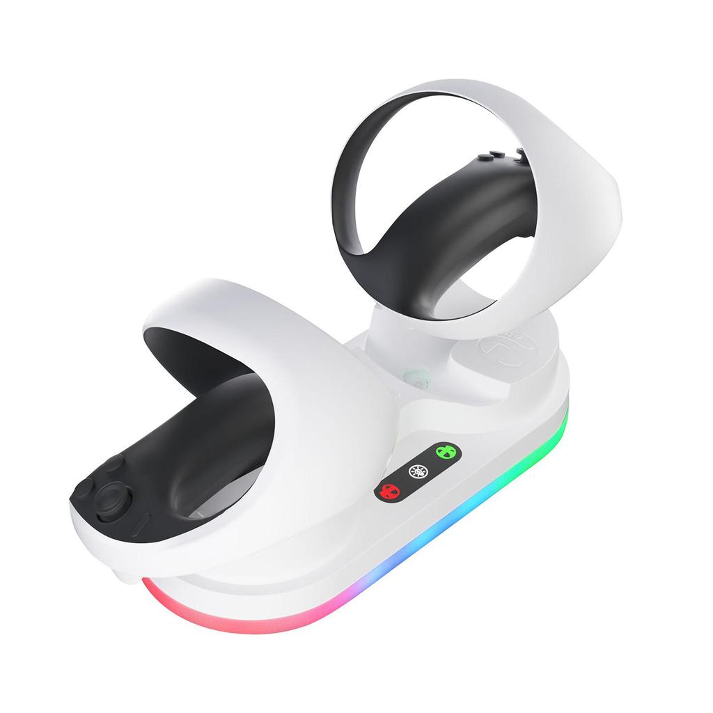 Controller Charger Charging Dock Compatible For Ps Vr2 Handle Charging Stand With Indication Light RGB Lamp