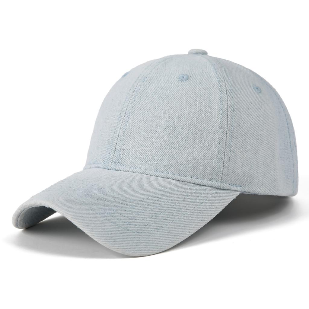 Light Board Denim Baseball Cap Men's and Women's Retro Washed Cap Spring and Summer Solid Color Versatile Sun Hat Shows Small Face