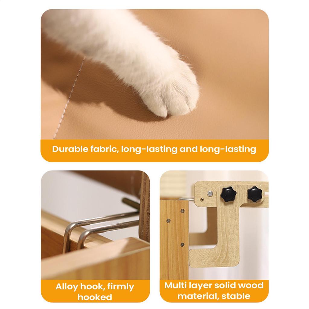 Cat Bed Perch Floating Wooden Pet Sleeping Hammock Floating Cat Perch For Home Farmhouse Apartment Bedroom Balcony Study Bedside