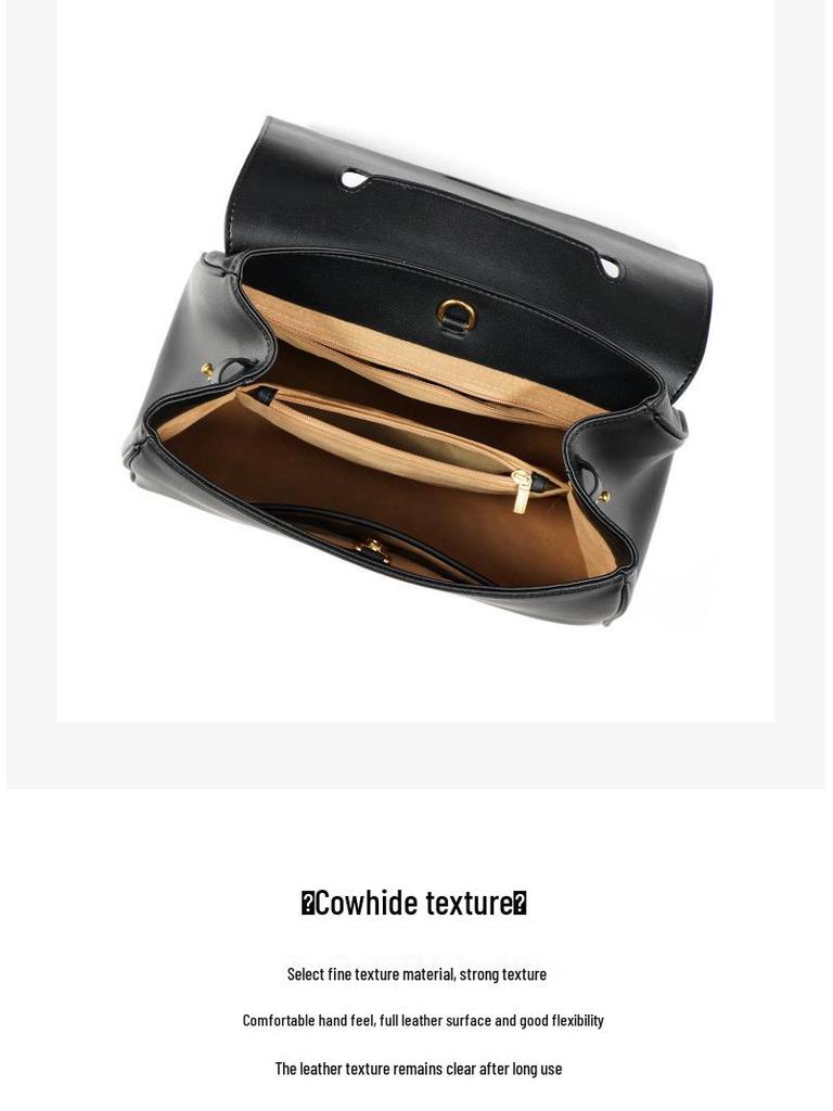 High-End Genuine Leather Cowhide Crossbody Tote for Women – Large Capacity, Versatile Fashion Handbag