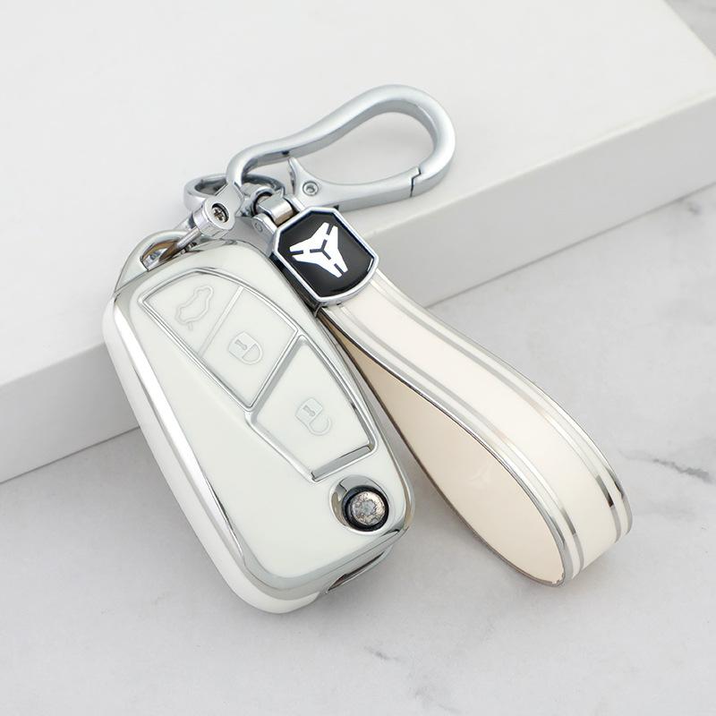 Applicable To Fiat Silver Side Car Key Case Bag Protective Case TPU Boyue 500Grande Bondo Bravo New