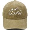 Mountain peak GOD symbol embroidered baseball cap retro dad hat men's and women's leisure outdoor hiking visor