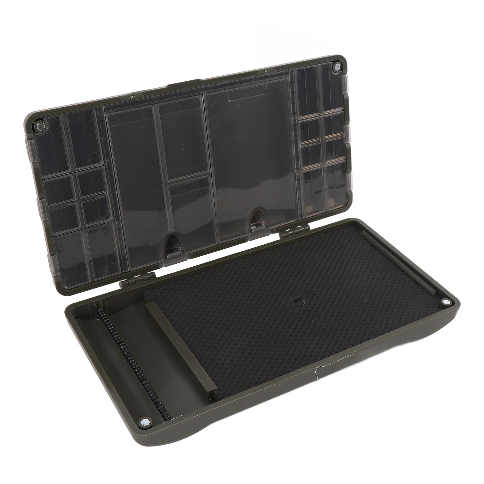 

Коробка для рыболовных снастей для ловли карпа, коробка для хранения крючков с 20 штифтами, 1 наклейка-этикетка, контейнер для карповых оснасток