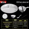 Melamine verdeeld cafeteria dienblad