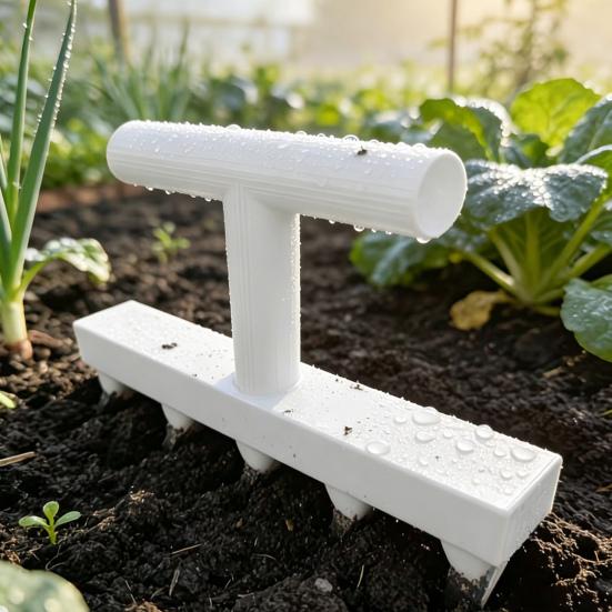 huaqianguhh 3D Printed Seeder, One-Piece Molding Hole Making Impact-Resistant Ergonomic T-Shaped Grip Gardening Seeds Sowing Tool