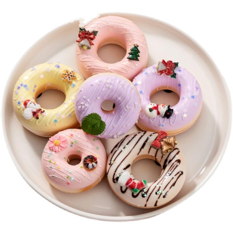 Simulation Bread Model Donut Fake Cakes Artificial Donut Food Photo Props Home Decoration Accessories Miniature 6pc/set