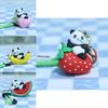 Collectible Cartoon Panda Plush Keychain In Multiple Fruit Designs With Super Fill Soft