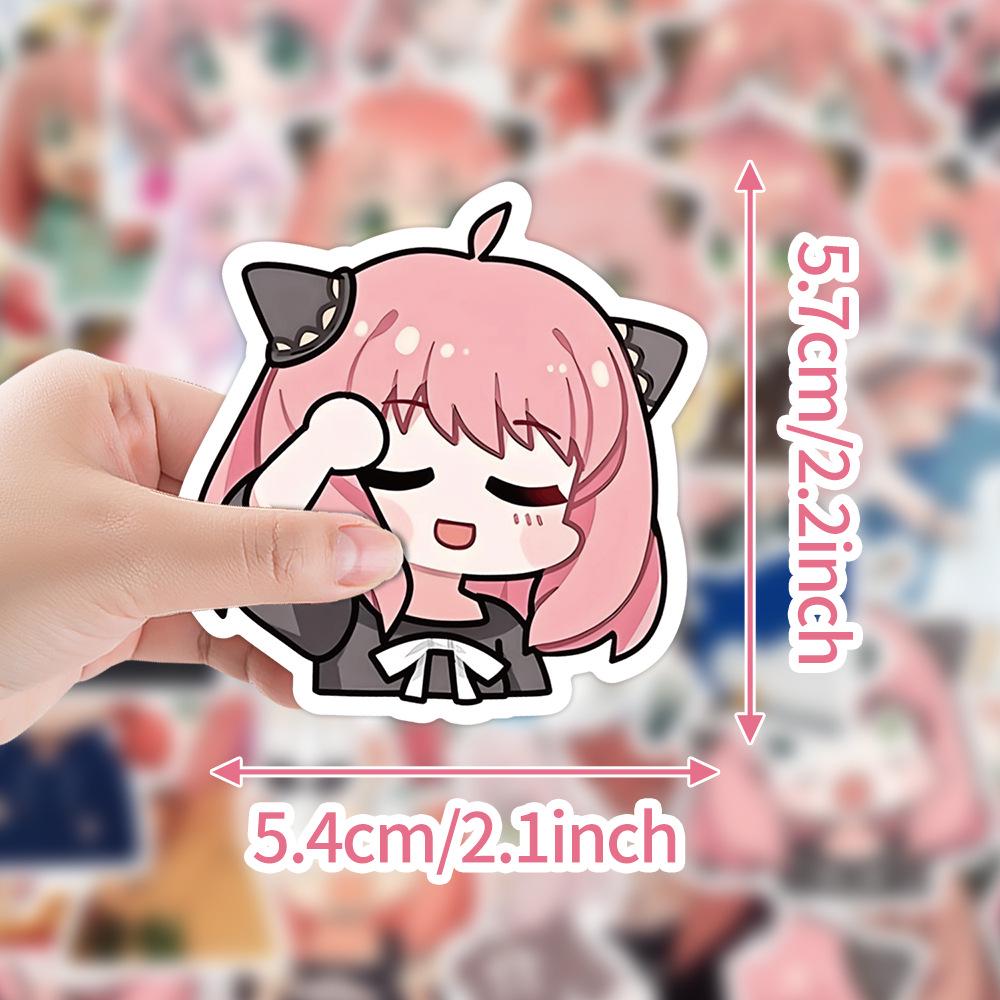 50 Cute Spy X Family Waterproof Stickers for Water Bottles & Laptops
