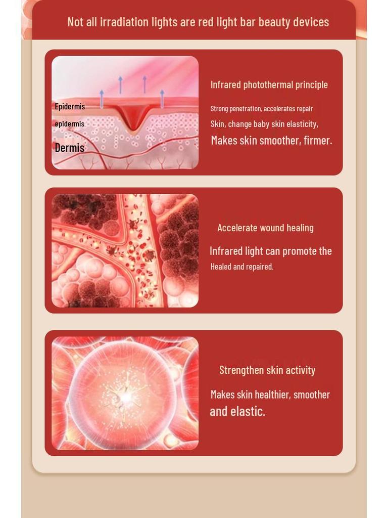 LED Infrared Light Therapy Lamp for Full-Body Skin Care and Whitening