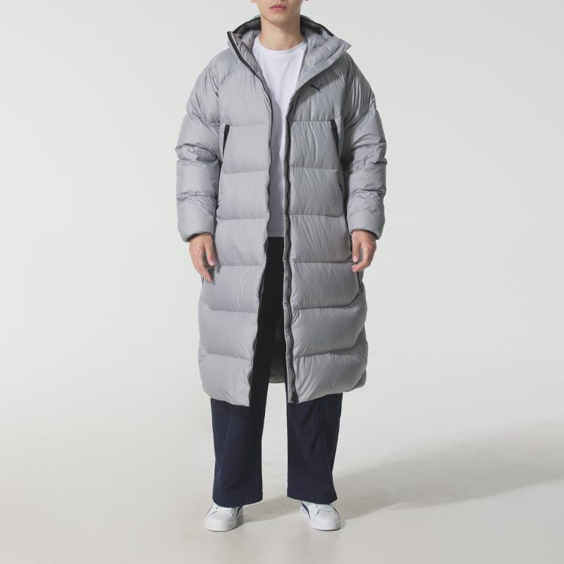 Puma Duck Down Hooded Windproof Warm Long Down Jacket Men Outerwear 691080-63