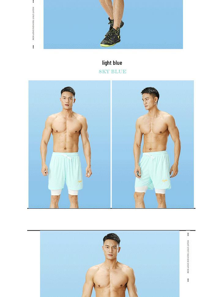 Quick-Dry Breathable Dual-Layer Sports Shorts