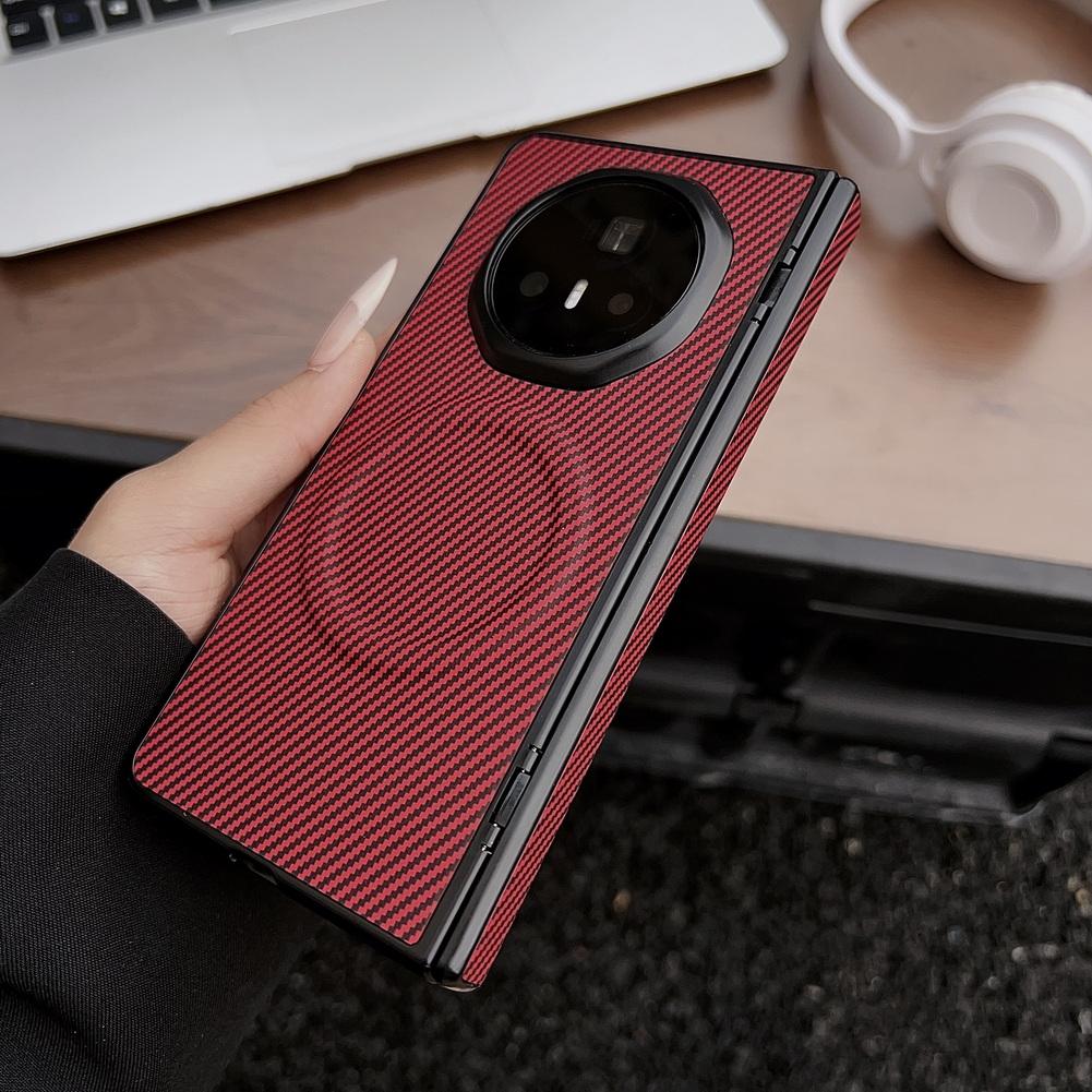 

With Reboundable Hinges Carbon Fiber Grain Built-in Thin Magnetic Case For Honor Magic V 5 v5 V3 Slim Camera Protect Cover HONOR Magic V5
