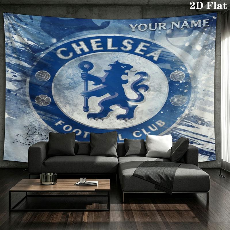 Chelsea F Custom Name Wall Tapestry Aesthetic Wall Hanging Printed Fabric Blanket Decorative Tapestries for Bedroom Living Room Home Decor