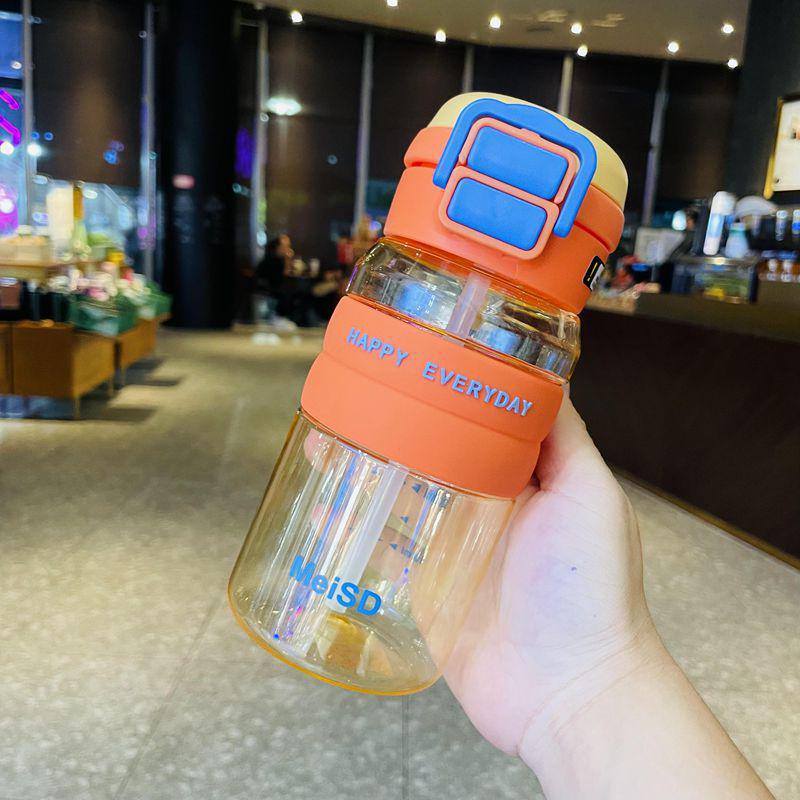 High-Capacity, Cute & Durable Student Tumbler with Dual Straw